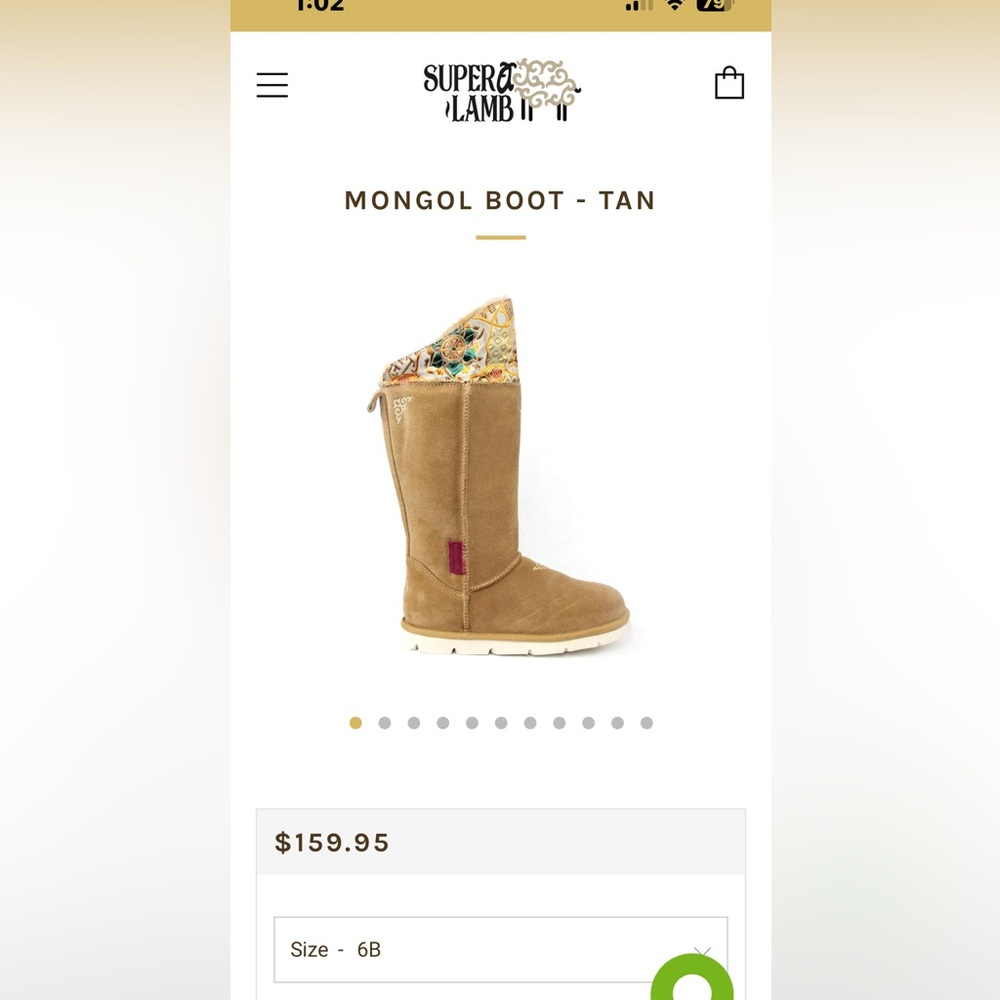 Super lamb mongol boot woman 6B